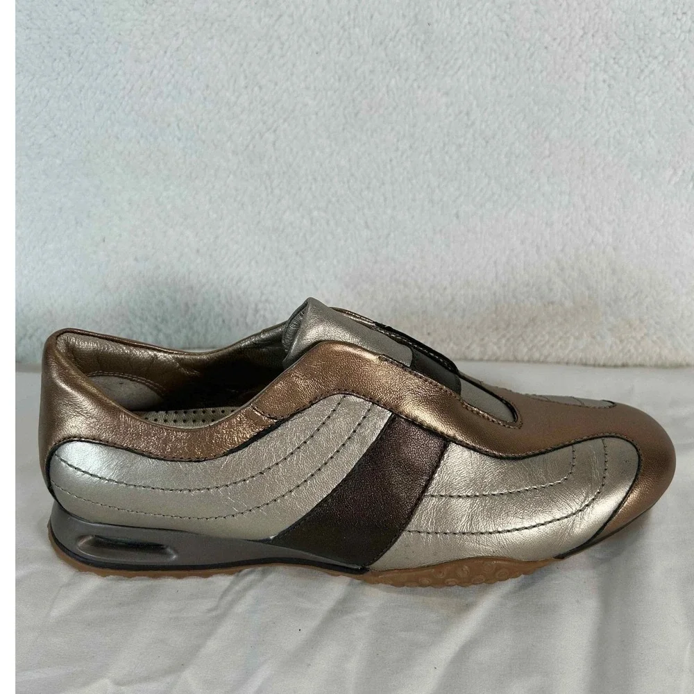 Cole‎ Haan Metallic Brown Slip On Comfort Walking Shoes Casual Everyday Size 7.5